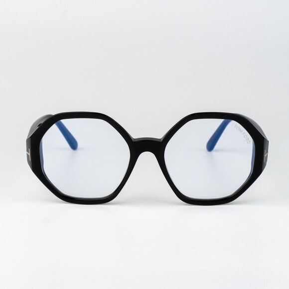 Tom Ford Woman Eyeglasses Black Blue Light Block FT5967-B 001 NEW AUTHENTIC